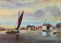 Contemporary, British School - Sailing on the Estuary - Seascape Oil Painting (2 of 11) Contemporary, British School - Sailing on the Estuary - Seascape Oil Painting (2 of 11)