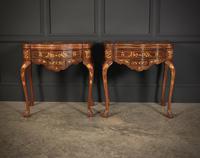 Pair of Dutch Marquetry Inlaid Serpentine Card Tables (2 of 18) Pair of Dutch Marquetry Inlaid Serpentine Card Tables (2 of 18)
