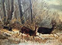 'Chasing The Deer' Beautiful 19th Century Game Hunting Moonlit Landscape Oil Painting (8 of 14) 'Chasing The Deer' Beautiful 19th Century Game Hunting Moonlit Landscape Oil Painting (8 of 14)