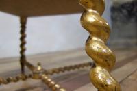 19th Century French Square Giltwood & Upholstered Stool Ottoman - Table (8 of 10) 19th Century French Square Giltwood & Upholstered Stool Ottoman - Table (8 of 10)