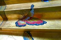 5ft Vintage Oriental Hand Painted Gold Wall Fan with Butterflies (8 of 10) 5ft Vintage Oriental Hand Painted Gold Wall Fan with Butterflies (8 of 10)