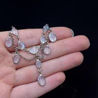 Antique Moonstone Sterling Silver Drop Fringe Festoon Necklace (6 of 8) Antique Moonstone Sterling Silver Drop Fringe Festoon Necklace (6 of 8)