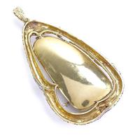 Large 18ct Gold Black Opal Doublet & Diamond Modernist Abstract Pendant (5 of 5) Large 18ct Gold Black Opal Doublet & Diamond Modernist Abstract Pendant (5 of 5)