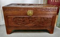 Carved Oriental Camphor Wood Chest (7 of 8) Carved Oriental Camphor Wood Chest (7 of 8)