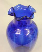 Large Late Victorian Bristol Blue Glass Vase (4 of 5) Large Late Victorian Bristol Blue Glass Vase (4 of 5)