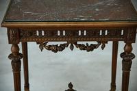 Antique French Walnut & Marble Table (8 of 8) Antique French Walnut & Marble Table (8 of 8)