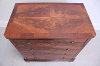 19th Century Continental Flame Mahogany Chest of Drawers (8 of 12) 19th Century Continental Flame Mahogany Chest of Drawers (8 of 12)