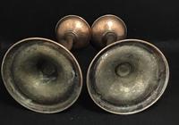 Pair of Arts and Crafts Oak Barley Twist and Planished Copper Candlesticks. (6 of 6) Pair of Arts and Crafts Oak Barley Twist and Planished Copper Candlesticks. (6 of 6)