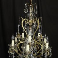 French Gilded & Crystal 10 Light Birdcage Antique Chandelier (6 of 10) French Gilded & Crystal 10 Light Birdcage Antique Chandelier (6 of 10)