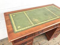 Reproduction Yew Wood Kneehole Desk (8 of 12) Reproduction Yew Wood Kneehole Desk (8 of 12)