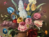 Striking Early 1900s Antique Large Floral Display Oil on Canvas Painting (7 of 12) Striking Early 1900s Antique Large Floral Display Oil on Canvas Painting (7 of 12)