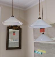 Original Opaline Glass Café Pendants (6 of 10) Original Opaline Glass Café Pendants (6 of 10)