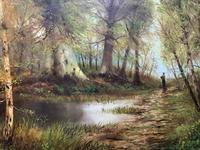 'John Williamson' Superb Woodland Landscape Oil Painting (8 of 11) 'John Williamson' Superb Woodland Landscape Oil Painting (8 of 11)