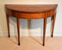 Demi Lune Console Table Sheraton Revival Sunburst Design (6 of 6) Demi Lune Console Table Sheraton Revival Sunburst Design (6 of 6)