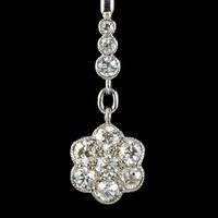 Antique Edwardian Diamond Flower Lavaliere Necklace 18ct Gold c.1905 (3 of 8) Antique Edwardian Diamond Flower Lavaliere Necklace 18ct Gold c.1905 (3 of 8)
