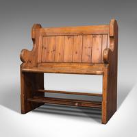 Antique Love Seat, English, Pine, Bench, Pew, Ecclesiastic Taste, Victorian (3 of 12) Antique Love Seat, English, Pine, Bench, Pew, Ecclesiastic Taste, Victorian (3 of 12)