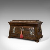 Ornate Antique Tea Caddy, English, Rosewood, Sarcophagus, Chest, Regency c.1820 (9 of 12) Ornate Antique Tea Caddy, English, Rosewood, Sarcophagus, Chest, Regency c.1820 (9 of 12)