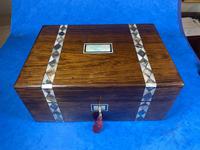 Victorian Rosewood Jewellery Box With Inlay (11 of 15) Victorian Rosewood Jewellery Box With Inlay (11 of 15)