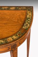 George III Period D-shaped Satinwood Card Table (5 of 7) George III Period D-shaped Satinwood Card Table (5 of 7)