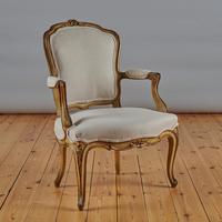 Pair Of French Louis XV Style Painted And Gilt Armchairs (5 of 8) Pair Of French Louis XV Style Painted And Gilt Armchairs (5 of 8)