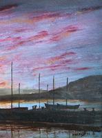 Sunset - Large Attractive Original 20th Century Vintage Seascape Oil Painting (5 of 12) Sunset - Large Attractive Original 20th Century Vintage Seascape Oil Painting (5 of 12)