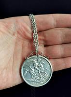 Victorian Silver Crown Pendant, Coin Necklace (2 of 11) Victorian Silver Crown Pendant, Coin Necklace (2 of 11)
