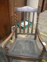Oak Framed Barley Twist Elbow Chair (2 of 3) Oak Framed Barley Twist Elbow Chair (2 of 3)