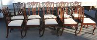 1960's Set of 10 Georgian Style Dining Chairs with Neutral Upholstery (3 of 3) 1960's Set of 10 Georgian Style Dining Chairs with Neutral Upholstery (3 of 3)