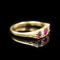 Antique Ruby & Old Cut Diamond 18ct 18K Yellow Gold Scroll Ring (7 of 9) Antique Ruby & Old Cut Diamond 18ct 18K Yellow Gold Scroll Ring (7 of 9)