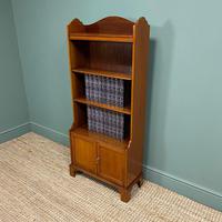 Quality Small Edwardian Figured Mahogany Antique Waterfall Bookcase (2 of 6) Quality Small Edwardian Figured Mahogany Antique Waterfall Bookcase (2 of 6)
