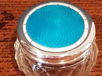 Antique Silver & Turquoise Enamel Dressing Table Jar (5 of 5) Antique Silver & Turquoise Enamel Dressing Table Jar (5 of 5)