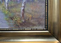 Beautiful Original Antique Vintage Autumn Birch tree Landscape Oil Painting (8 of 11) Beautiful Original Antique Vintage Autumn Birch tree Landscape Oil Painting (8 of 11)