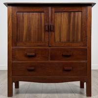 Antique 20th Century Good Quality Cupboard In Mahogany