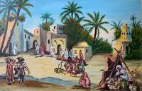 The Snake Charmer - Moroccan School - Vintage - 1960s - Original Oil Painting (2 of 11) The Snake Charmer - Moroccan School - Vintage - 1960s - Original Oil Painting (2 of 11)