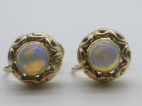 9ct Gold Opal Screw Fitting Earrings (6 of 6) 9ct Gold Opal Screw Fitting Earrings (6 of 6)