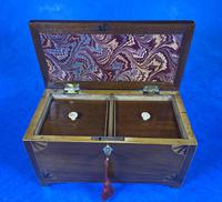 Georgian Mahogany Fan Inlaid Tea Caddy (8 of 16) Georgian Mahogany Fan Inlaid Tea Caddy (8 of 16)