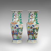 Very Large Pair, Antique Decorative Vases, Oriental, Ceramic, Urn c.1900 (11 of 12) Very Large Pair, Antique Decorative Vases, Oriental, Ceramic, Urn c.1900 (11 of 12)