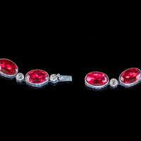 Art Deco Red Paste Riviere Necklace Silver c.1920 (3 of 8) Art Deco Red Paste Riviere Necklace Silver c.1920 (3 of 8)