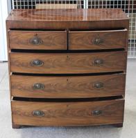 1880's Mahogany Bow Chest Drawers with Flame Veneer on the Drawers (4 of 4) 1880's Mahogany Bow Chest Drawers with Flame Veneer on the Drawers (4 of 4)