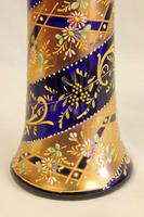 Beautiful Antique Bristol Blue Glass Decorated Vase (3 of 7) Beautiful Antique Bristol Blue Glass Decorated Vase (3 of 7)