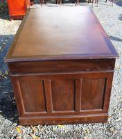 1960s Mahogany Pedestal Desk Brown Leather (5 of 5) 1960s Mahogany Pedestal Desk Brown Leather (5 of 5)