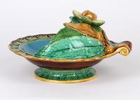 Minton Majolica Pottery Pedestal Chestnut Dish Dated 1867 (8 of 14) Minton Majolica Pottery Pedestal Chestnut Dish Dated 1867 (8 of 14)