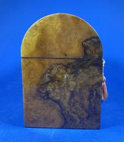 Victorian Brassbound Burr Walnut Tea Caddy. (4 of 14) Victorian Brassbound Burr Walnut Tea Caddy. (4 of 14)