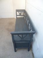A Battleship Grey 3 Seater Antique/Old Pine Kitchen/Hall Box Settle/ Bench (3 of 9) A Battleship Grey 3 Seater Antique/Old Pine Kitchen/Hall Box Settle/ Bench (3 of 9)