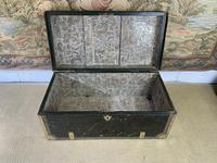 Early 19th Century Green Leather & Brass Bound Traveling Trunk (5 of 5) Early 19th Century Green Leather & Brass Bound Traveling Trunk (5 of 5)