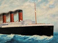 Huge Stunning Antique Seascape Oil Painting of Cunard's RMS Lusitania Ship c.1918 (10 of 16) Huge Stunning Antique Seascape Oil Painting of Cunard's RMS Lusitania Ship c.1918 (10 of 16)