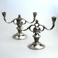 Good Pair Art Deco Modernist Scandinavian Pewter Just Andersen Candelabras 1930 (2 of 11) Good Pair Art Deco Modernist Scandinavian Pewter Just Andersen Candelabras 1930 (2 of 11)
