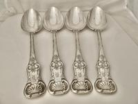 Rare Set of Four Antique Silver King’s Pattern Serving Spoons Andrew Allison GLASGOW 1831 (4 of 9) Rare Set of Four Antique Silver King’s Pattern Serving Spoons Andrew Allison GLASGOW 1831 (4 of 9)
