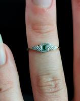 Art Deco Emerald Ring, 18ct Gold & Platinum (10 of 10) Art Deco Emerald Ring, 18ct Gold & Platinum (10 of 10)