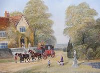 Large oil on canvas Old fashioned view Listed artist Richard Temple (10 of 10) Large oil on canvas Old fashioned view Listed artist Richard Temple (10 of 10)